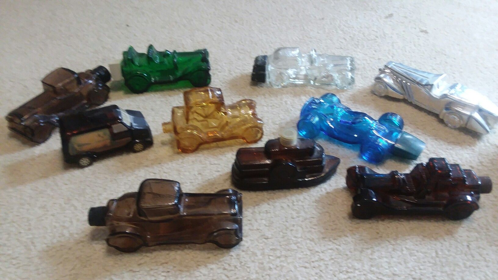 Avon car collection of glass cars