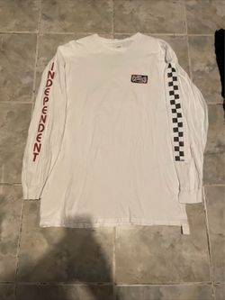 2018 Independent Trucks x Vans “Of The Wall” White L Long Sleeve Skateboard