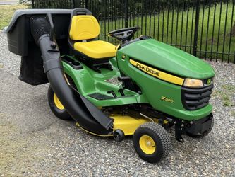 John Deere X300 Riding Lawn Mower Kawasaki 42” Cut Twin Bag Bagger