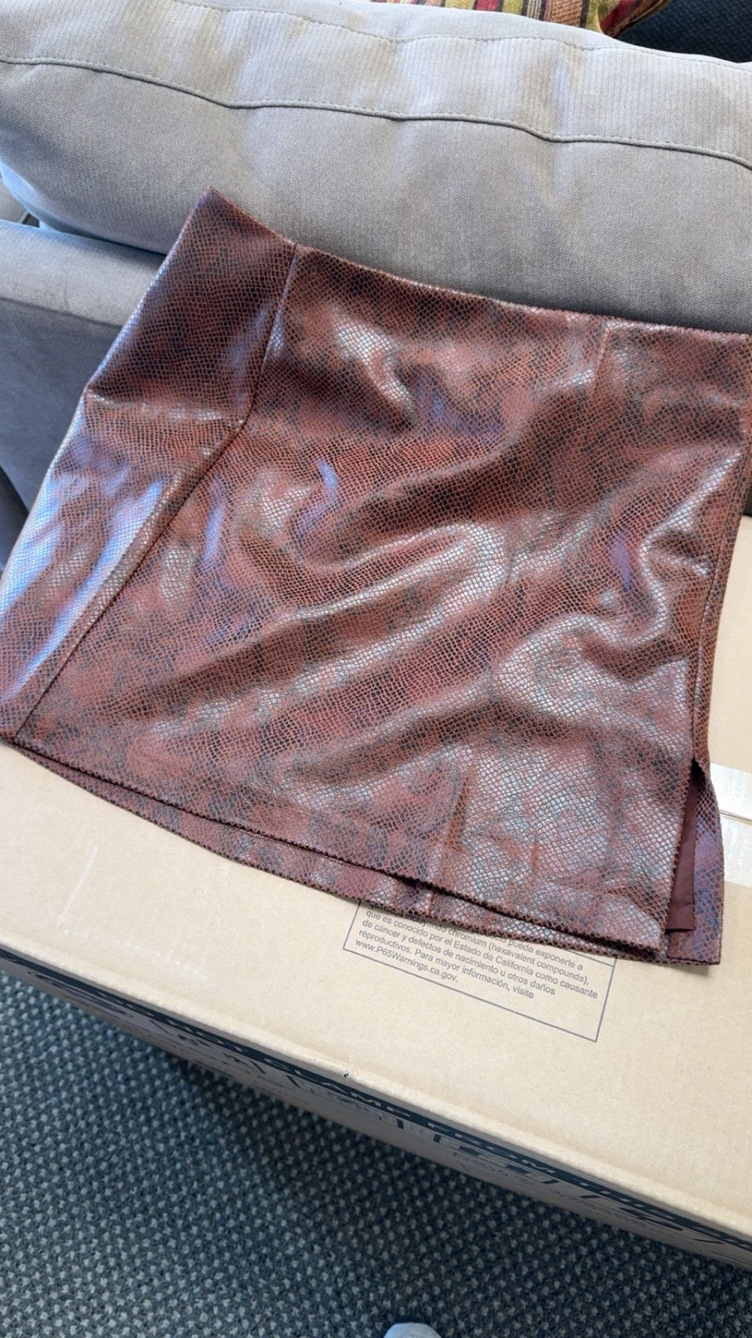 Snake Print Mini Skirt