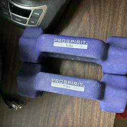 ProSpirit 5 pound kettlebell style single hand weights with easy grip handle