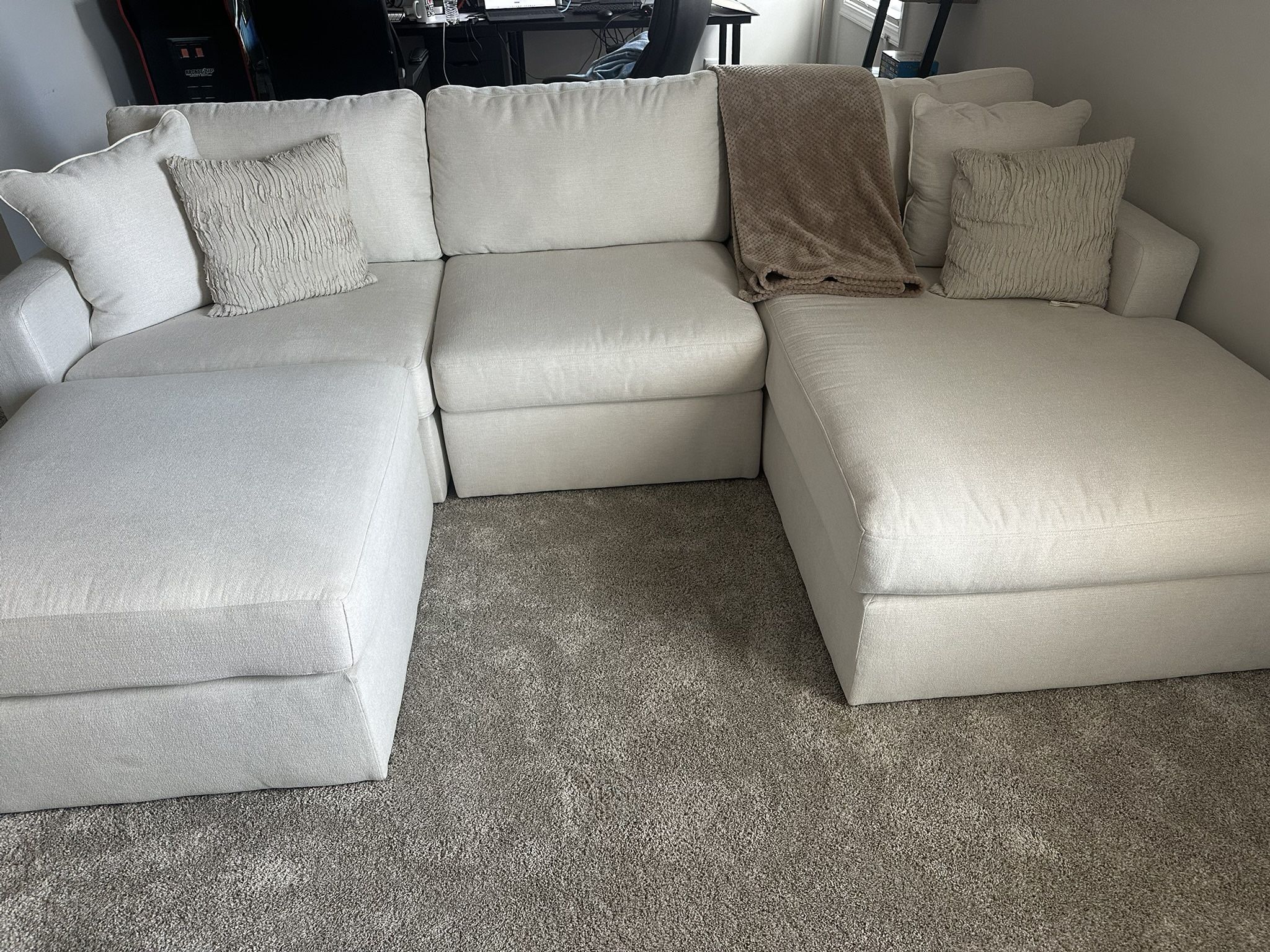 3 Seat Sofa With Chaise And ottoman