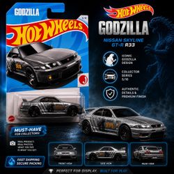 Title: Hot Wheels Nissan Skyline GT-R R33 Godzilla Edition – J Imports 5/10