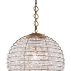 Elegant Bellagio 1 Light Antique Gold Leaf Chandelier( 2 Available) Retail Price $982 Each