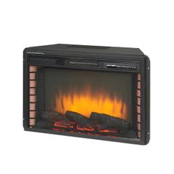 26" Electric Fireplace Insert, Built-in Heater, Adjustable Flame Brightness