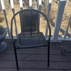 Single black indoor outdoor chair