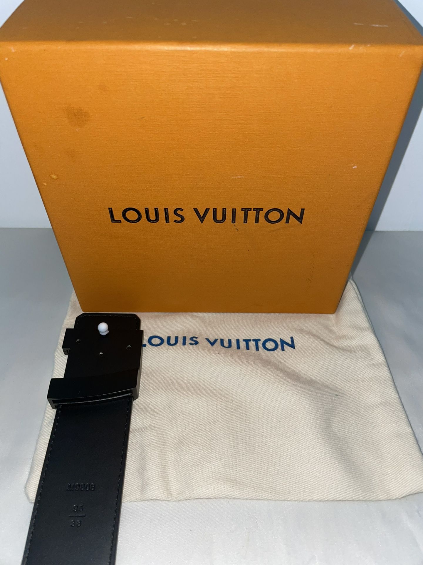 Louis Vuitton Monogram Canvas Cabochon Belt Size 95/38