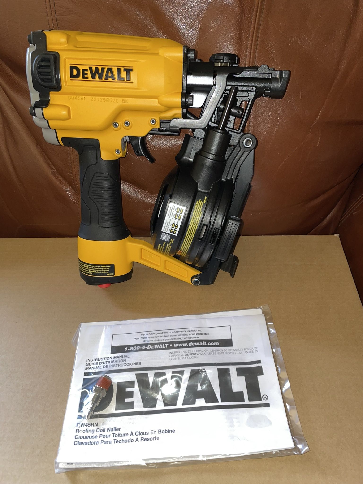 DEWALT Pneumatic 15° Coil Roofing Nailer