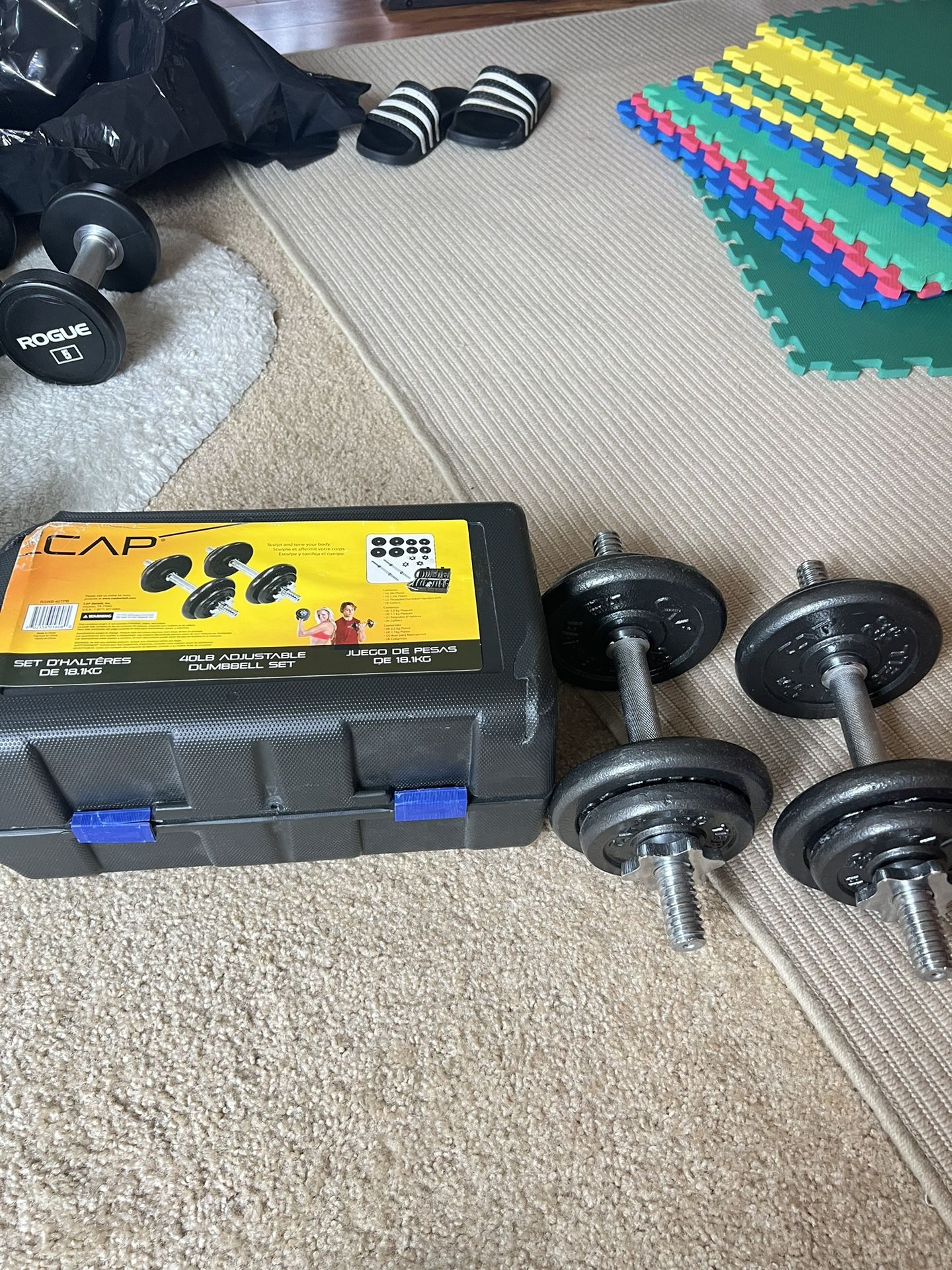 40Lbs Adjustable Dumbbell Set