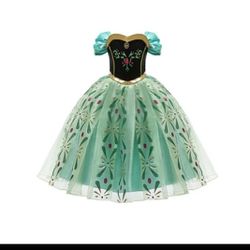 Frozen Princess Elsa Girls 6-7yrs Kid Cosplay Party Dress Costume Gown 130cm GUC