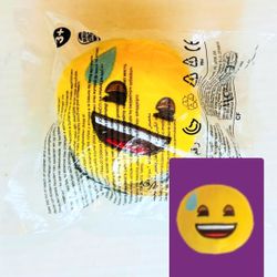 Emoji Plush Grinning Face With Sweat 2019 Emoji Burger King Toy