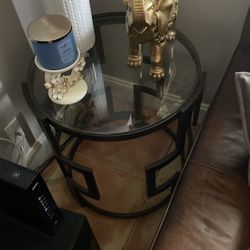 Tempered Glass Coffee Table & Matching End Tables 