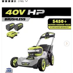 Lawnmower Ryobi self Propelled 40 Volts New In Box