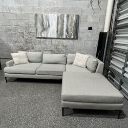 Light Gray Sectional (Delivery Available)