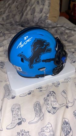 Signed Detroit Lions Mini Helmet