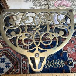 Antique Brass & Iron Trivet Footman Stand 