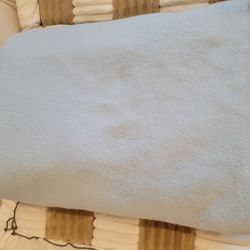 Light Blue Blanket Freshly Washed.  Looks Like Twin But Cut Smaller