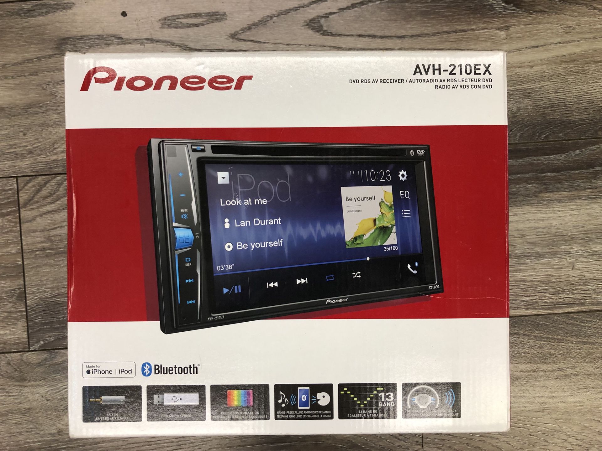 PIONEER AVH-210EX Pioneer 6.2 Ddin DVD Receiver w/BTRearCam InRear USB & Aux