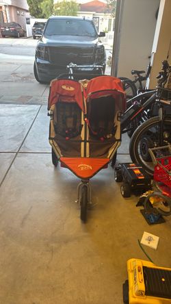 Bob double running stroller