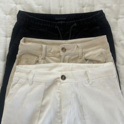 3 Corduroy Pants Size: S  3 For 25 Or 10 Each 