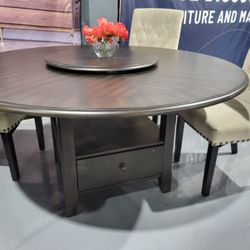 DINING TABLE REAL WOOD 53x53x30