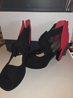 Black & red heels