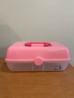 CABOODLES Pink Organizer Make Up Mirror Storage Container