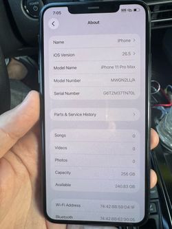 IPhone 11 Pro Max 256 gb unlocked