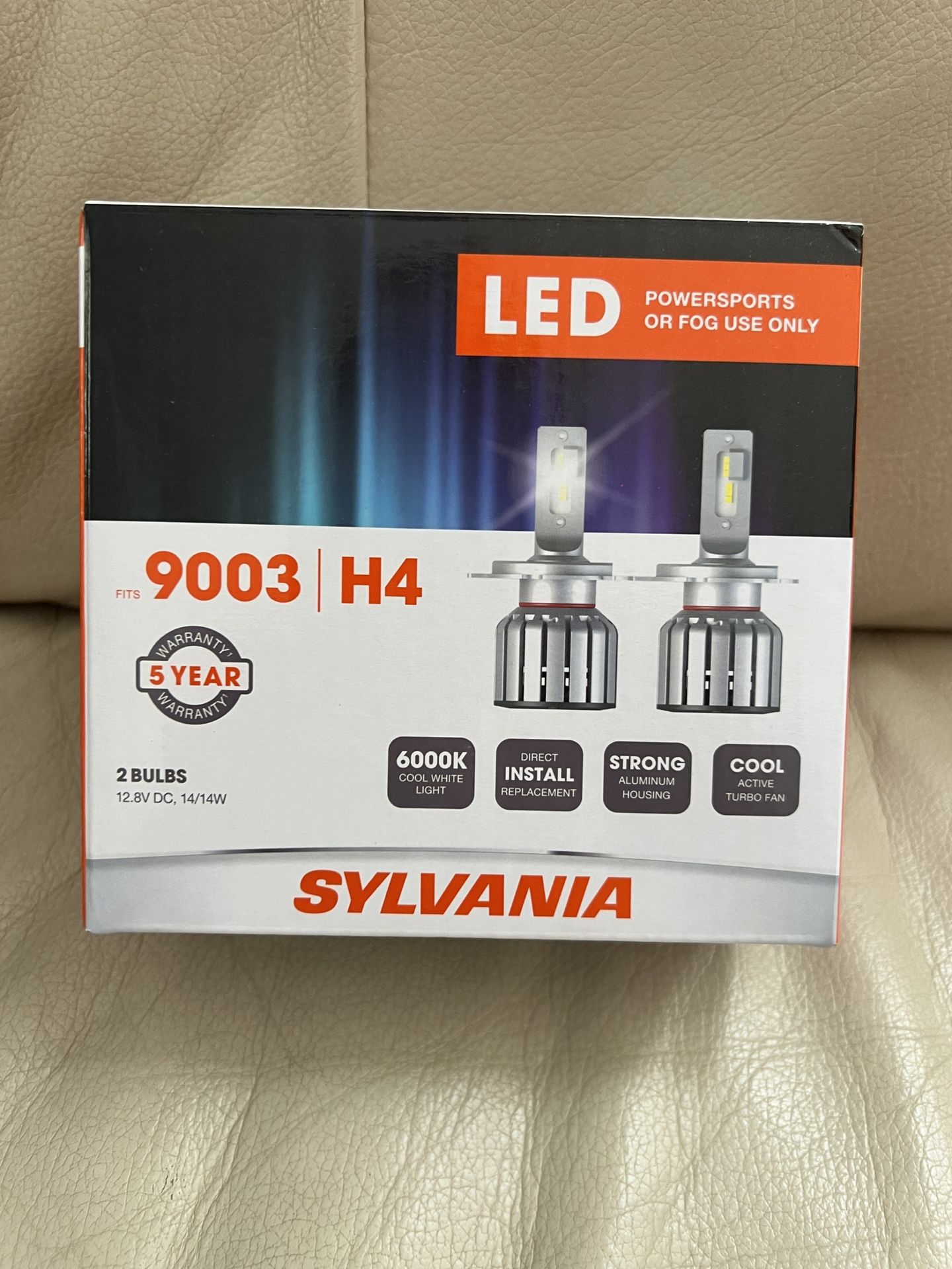 SYLVANIA 9003 | H4 LED Powersport Headlight Bulbs for Off-Road Use or Fog Lights - 2 Pack