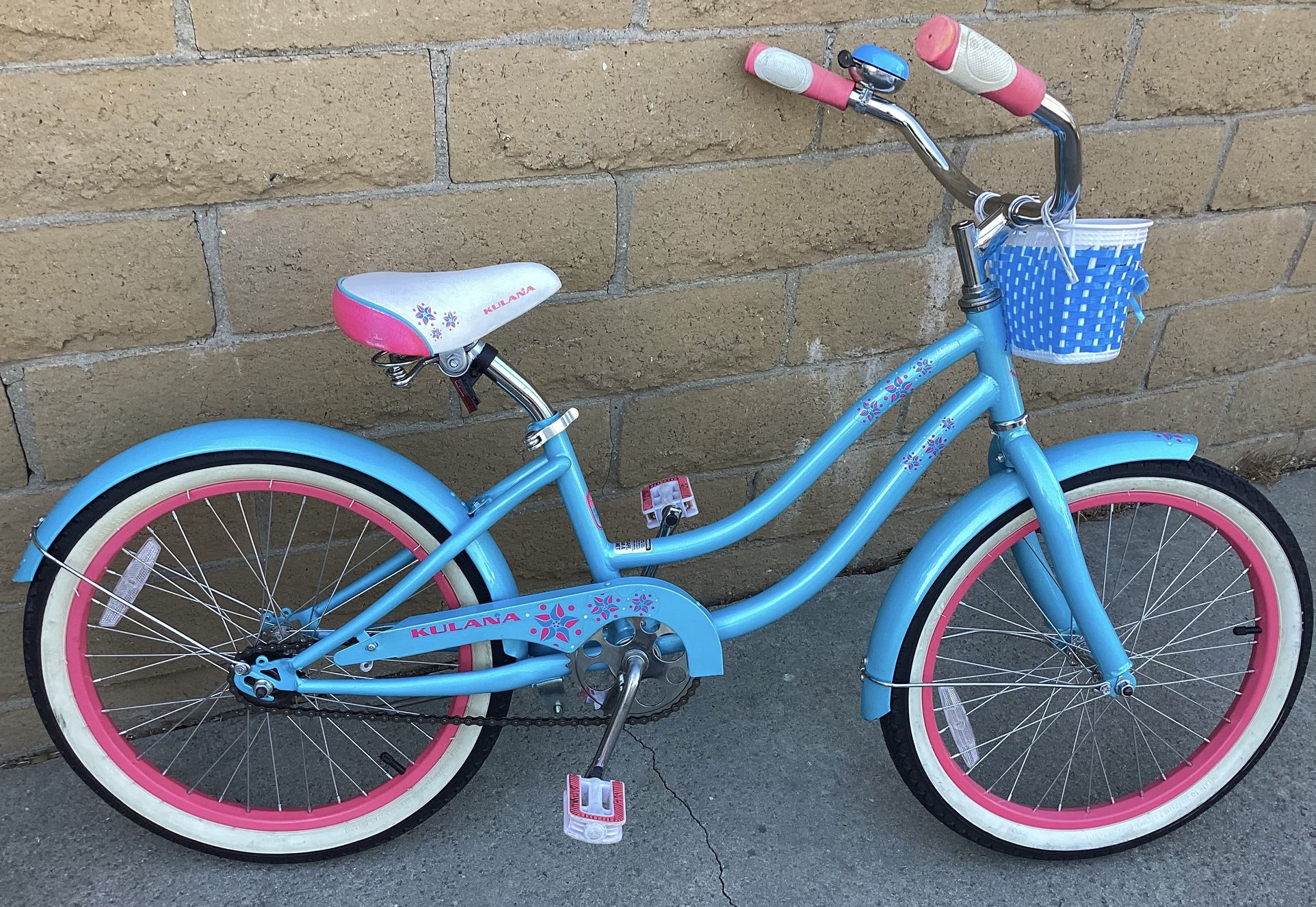 KIDS KULANA MAKANA SINGLE SPEED CRUISER BIKE W / BASKET & BELL