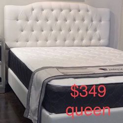 Cama Queen Plataforma Más Colchón Plus ENVÍO GRATIS !🚚