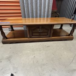 Antique Coffee Table With Drawer