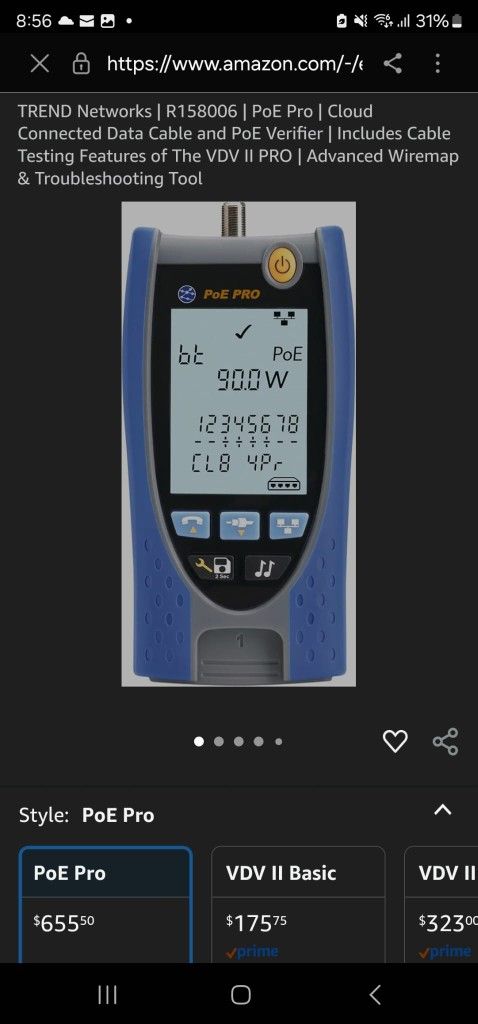 TREND Networks |R158006 | PoE Pro | Cloud Connected Data Cable and PoE Verifier | Includes Cable Testing Features of The VDV II PRO | Advanced Wiremap
