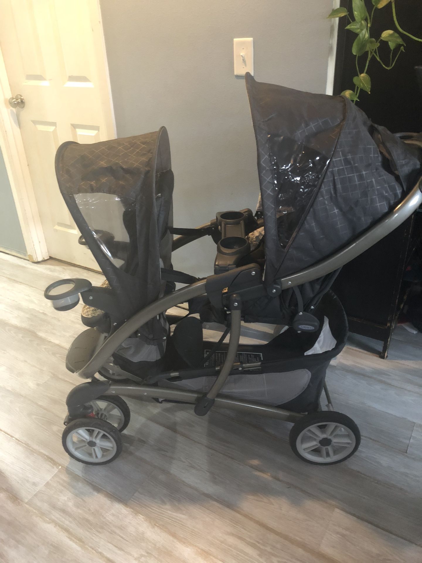 Greco Double stroller compatible with  car seat