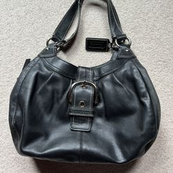 COACH, Black Leather Hobo