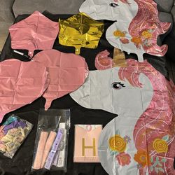 New birthday party supply balloons unicorn