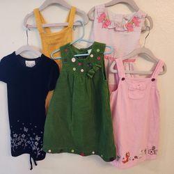 Lot of 5 Girls Dresses 5T