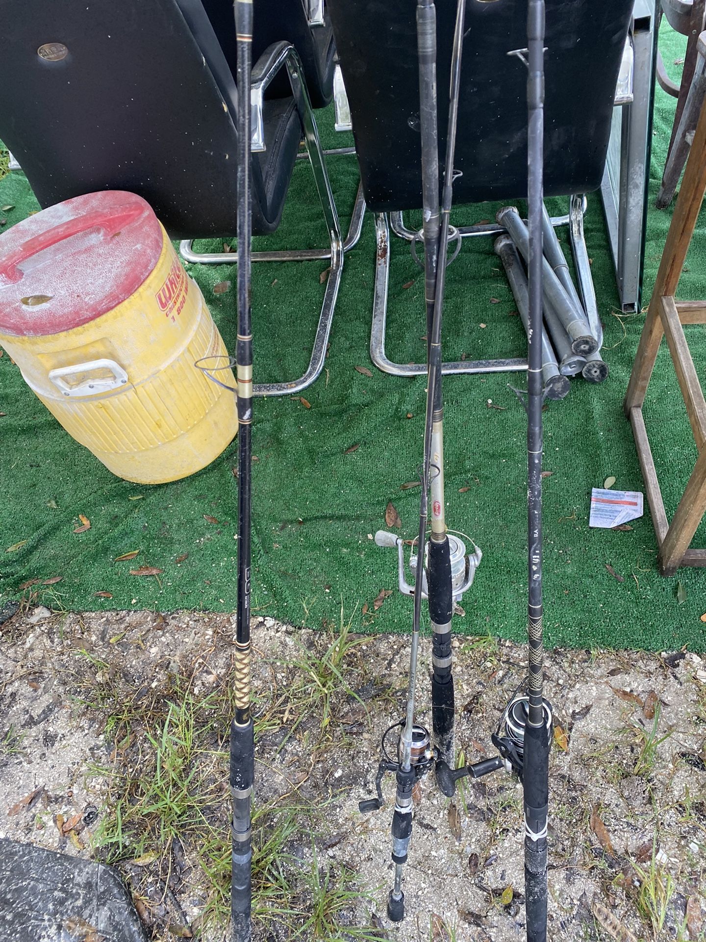 4 Fishing Rods In Good Condition 