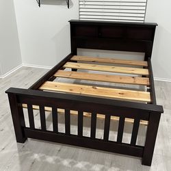 Full Size Solid Wood Bed Frame – Espresso Finish