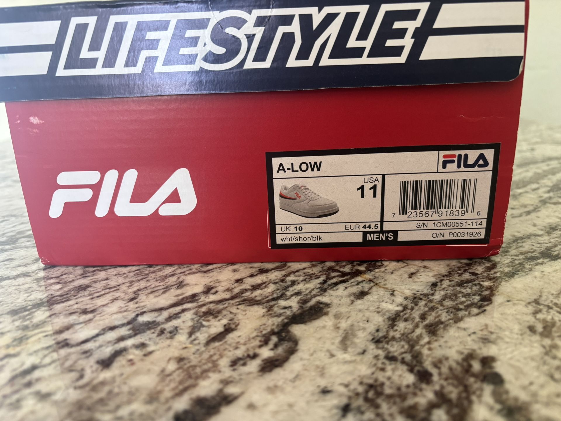 FILA White/ Orange A-LOW***BRAND NEW***