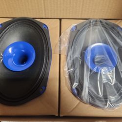 Soundstream SPM.694C 6X9" 2 Way 275W RMS Pro Audio High Efficiency Midrange Speakers With Compression Horn Tweeter 550W MAX 4 Ohm