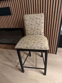 Pair of custom “Trica” upholstered bar stools - Custom made in Canada