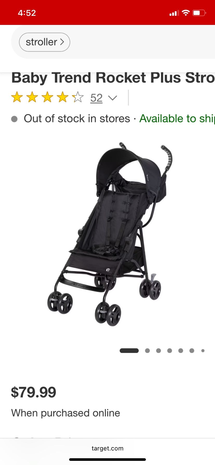 Baby Trend Rocket Plus Stroller