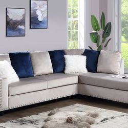 Cindy- Silver Reversible Sectional

