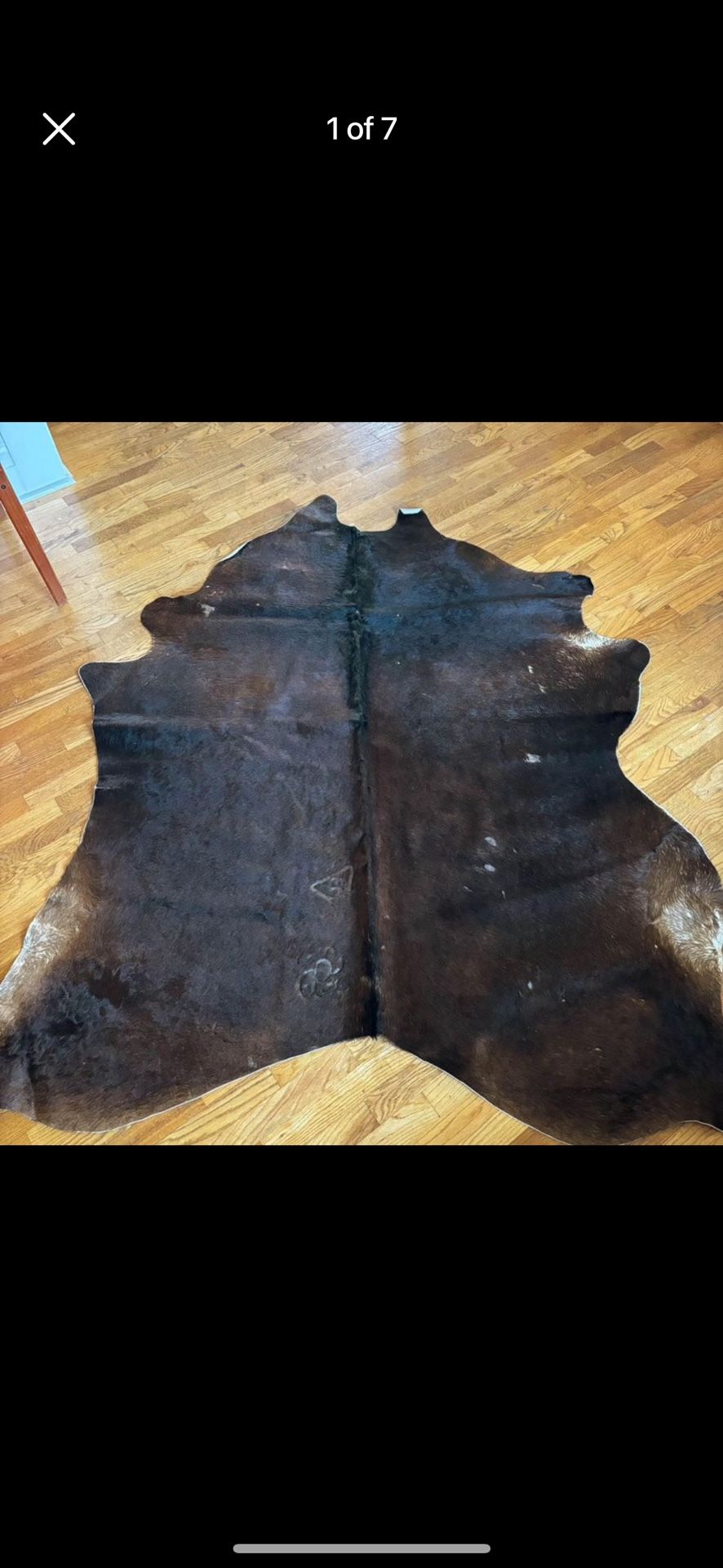 Ikea JERLEV Brown Cowhide Rug