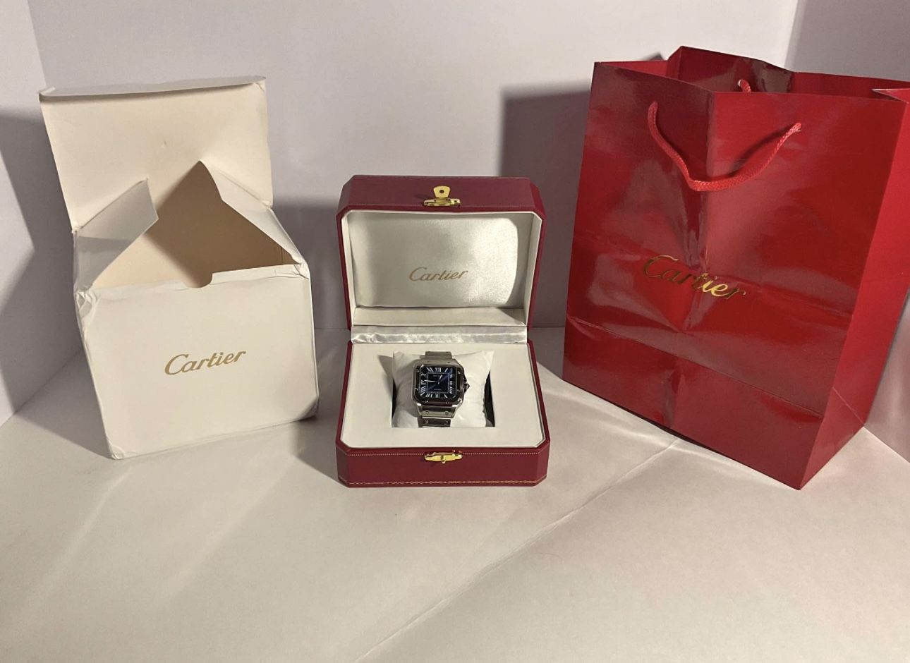 Cartier Santos Blue Dial