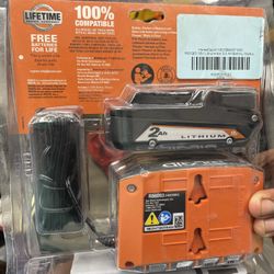 Rigid 18v 2.0 Lithium Ion Battery Starter Kit