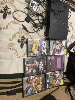 Play Station 2 With 6 Games 