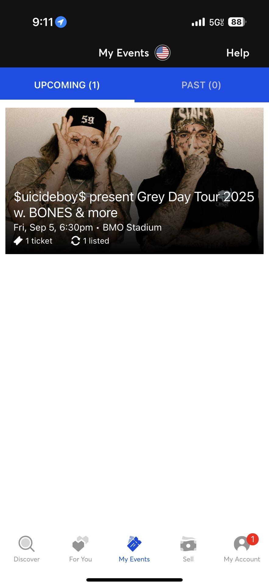 Grey day 2025 ticket LA