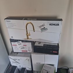 Gold Kohler Faucet Set